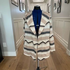 Maurices fleece zig-zag sweater coat with hood